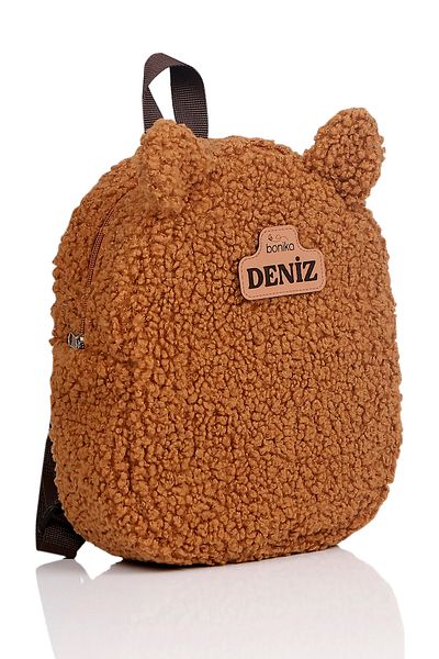 Bonika We Write Name on Label - Brown Teddy Nursery and Preschool Children's Backpack