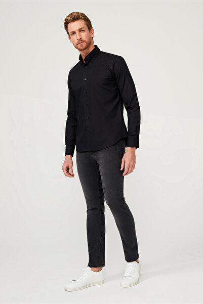 Kiğılı Прилепнала памучна риза с дълъг ръкав