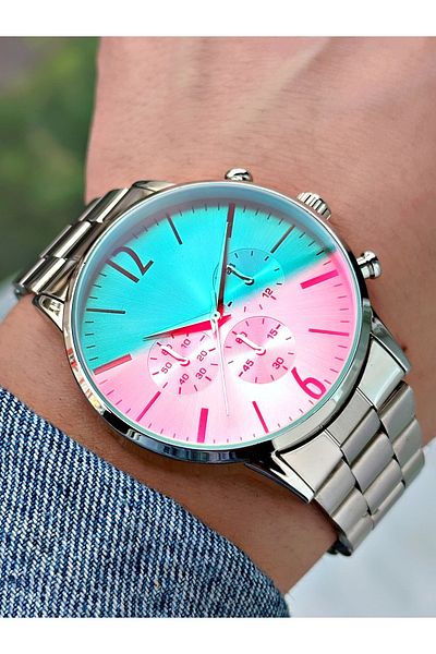 Weluxa Silver Color Light up Rotating Glass Sports Men's Wrist Watch Suitable for Daily Wear