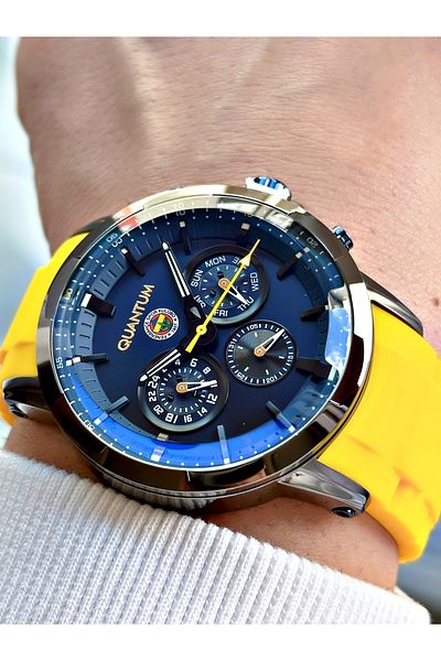 Quantum Functions Active Silicone Cord Steel Case Original Licensed Fenerbahçe Fan Men's Wristwatch
