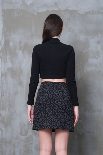 mrmpro Fusta mini de damă cu model leopard afumat