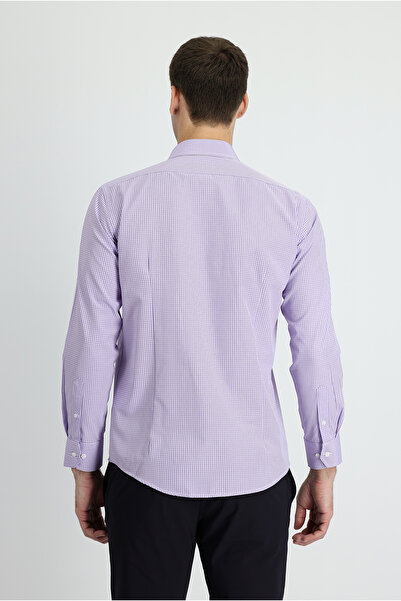 Kiğılı Μακρυμάνικο Slim Fit Slim fit καρό βαμβακερό πουκάμισο που σιδερώνει εύκολα