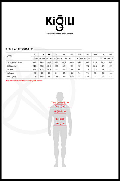 Kiğılı Μακρυμάνικο κανονική εφαρμογή Ξυλοκόπος καρό βαμβακερό πουκάμισο με κουμπιά γιακά