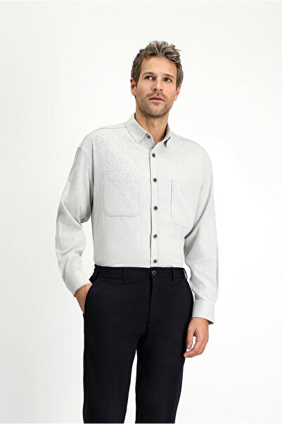 Kiğılı Довгий рукав Oversize Бавовняна сорочка лісоруба