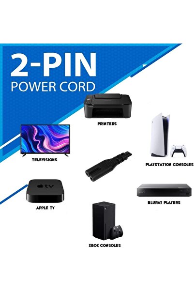 Derwell 3 Metre C7 Güç Kablosu Ps2/ps3/ps4/xbox One S/radyo/tv Işıldak Uyumlu 3m Power Elektrik Kablosu