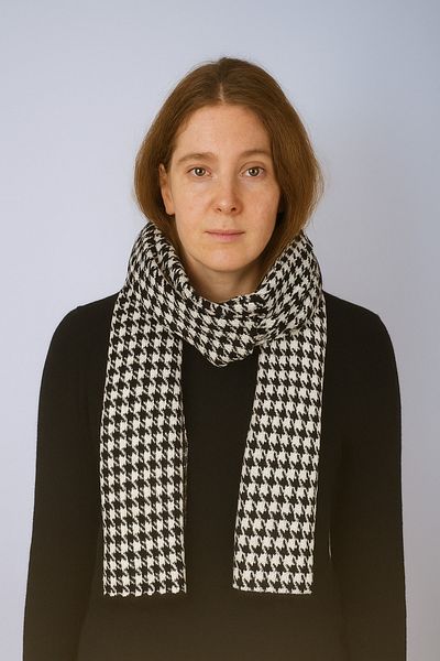 Sebir Moda Houndstooth Patterned Knitwear Scarf