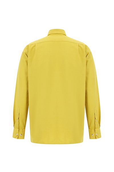 Abdullah Kiğılı Patterned ReGular Fit LonG Sleeve Sports Linen Shirt
