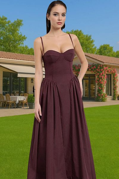PayBuy A-Line Poplin Woven Midi Dress Without Belt Summer Women's Dress Modern Style Durable Material
