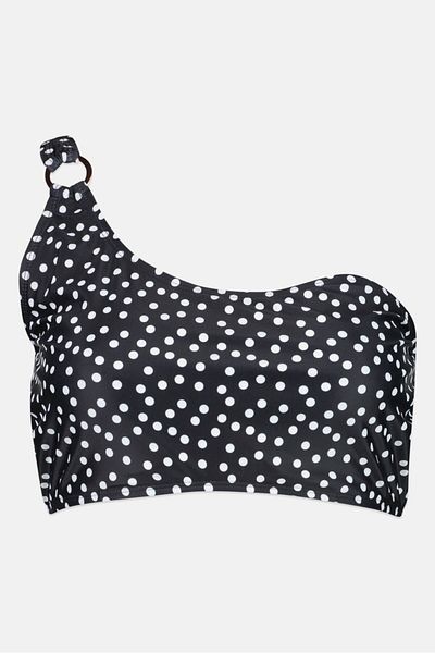 Ivory Rose Women Polka Dots Bikini Top, Multicolor