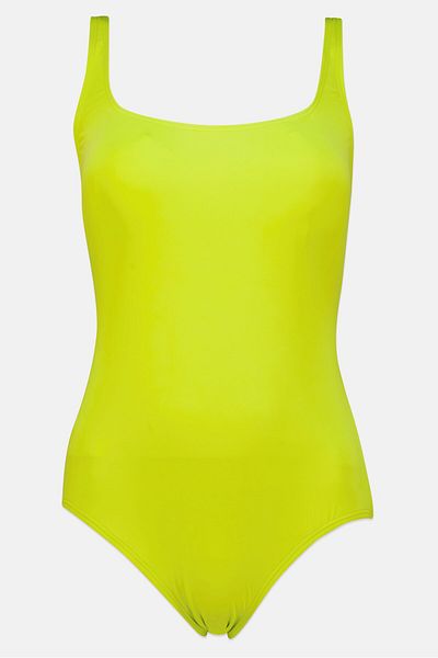 Michael Kors Women Plain Padded One Piece, Lime Green