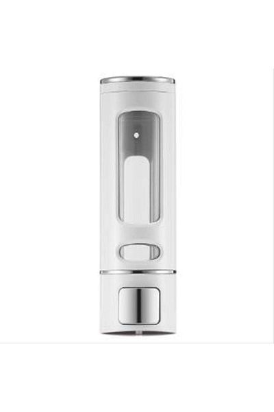 Sea Home 400ml Soap Dispenser Wall Mounted Transparent Liquid Plastic & Kitchen Bathroom Bottle 1Pc White
