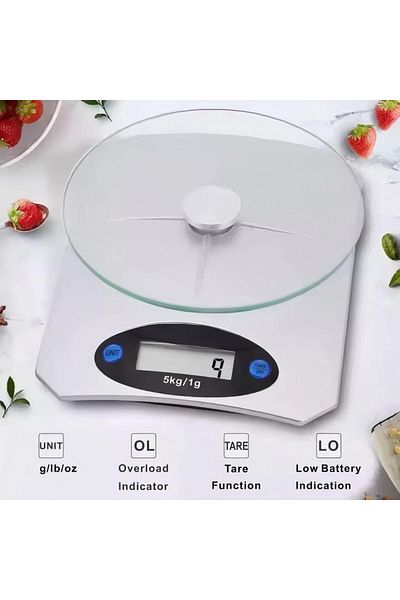 Generic Digital Kitchen Scale Blue 5kg