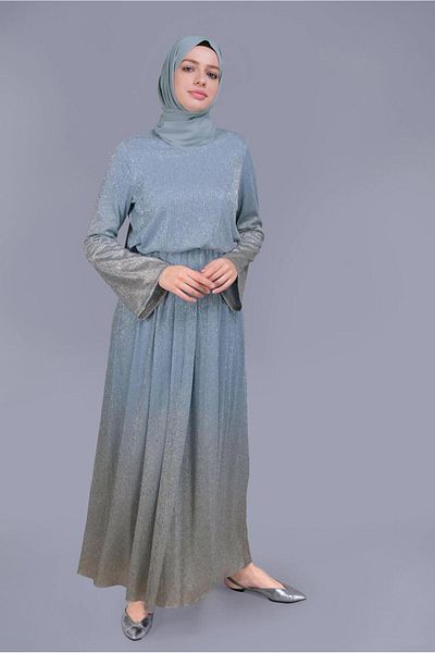 Alvina 40831 Φόρεμα με εμπριμέ ασημί μοντέλο