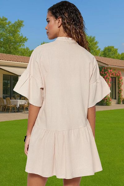 PayBuy Women's Cotton Mini Beach Dress Loose Fit Summer Outfit High Quality Premium Quality Stylish Appearance