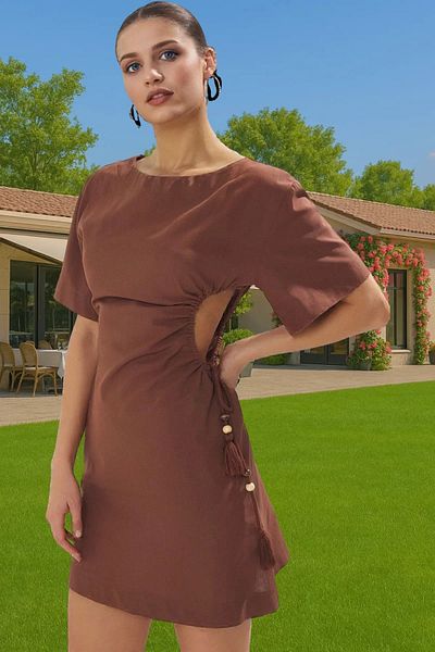 PayBuy Summer Women's Mini Cotton Beach Dress Cut Out Detail Special Design Long Lasting Comfortable Cut