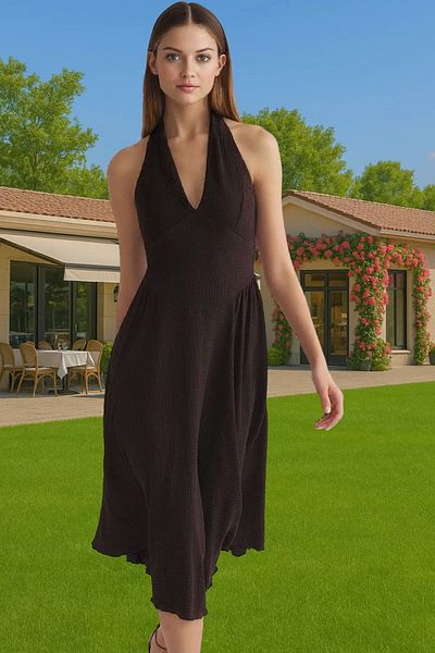 PayBuy A-Line V-Neck Knitted Wrap-Around Evening Dress Summer Graduation Prom Zarifane Design Comfortable and Stylish