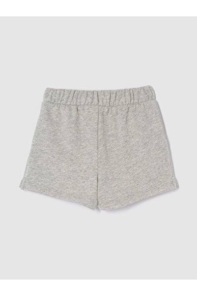 GAP Kız Bebek Gri Gap Logo Pull-On Fransız Havlu Kumaş Şort