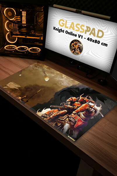 GlassPad Cam Mouse Pad - Knight Online V1 - Premium Temperli Cam - 80x40 Cm [L]