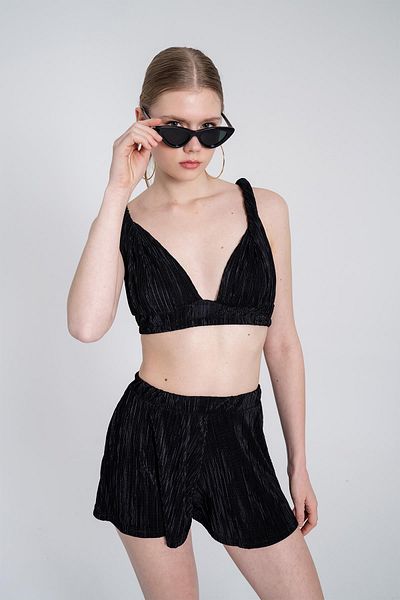 HOLLY LOLLY Černý pohodlný bustier