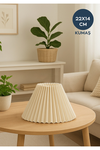 HOMİNG Homing Umbrella Pleated Spare Lampshade Ecru Cream 241951