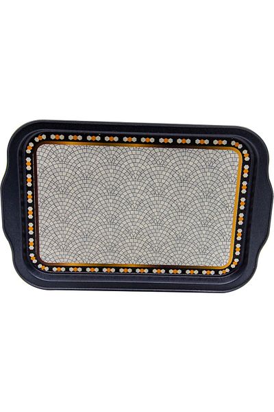 EVLE Mosaic Patterned Metal Tray - Tea Coffee Tray - Presentation Tray 21 Cm X 31 Cm Ee162-u1