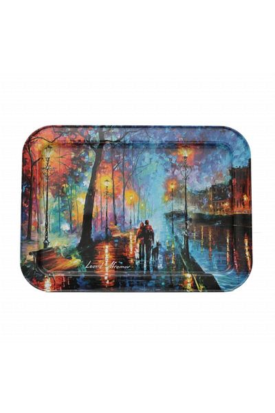 EVLE Ef169-04 Afremov Venice Patterned Rectangular Tray 32x43 Cm
