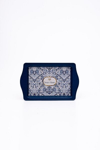 EVLE Ee170-7n Azulejos Sweet Home Patterned Rectangular Tray 16x25 Cm