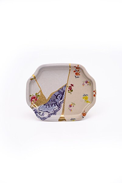 EVLE Ee167-u5 Kint Sugi Patterned Special Shape Tray 16x19 Cm