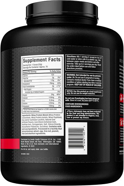 MUSCLETECH Nitro Tech 100% Whey Gold French Vanilla Cream Protein Powder 5 lb