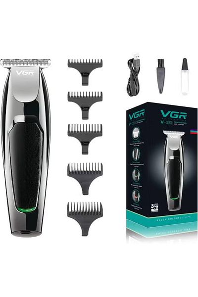 VGR V-030 Professional Fast Charging Hair Clipper Silver/black