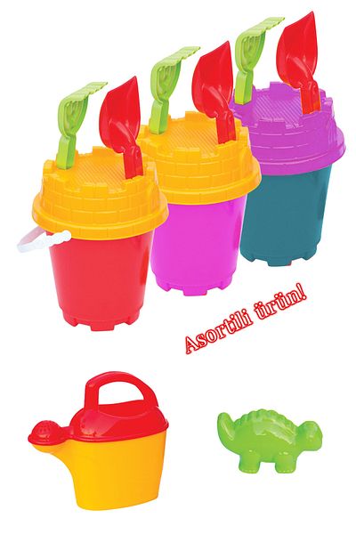 ToXA 6 Piece Medium Size Beach Sea Sand Bucket Luxury Bucket Set No Picture Toy