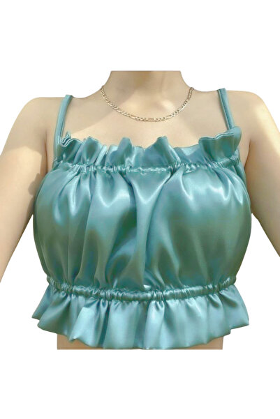 Asist Secret Magic Asm0280 Water Green Satin Square Pecete Bustier