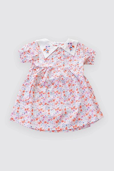 Atelier Babbi Baby Girl Dress - Little Flowers / Red