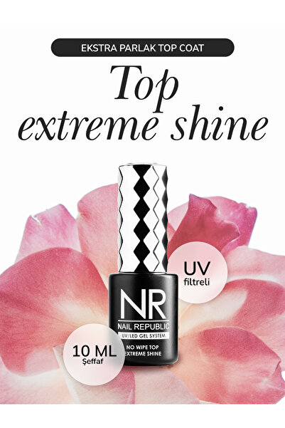 Nail Republic Tnwes Top Coat No Wipe Extreme Shine 10ml – Kalıcı Jel Oje Için Ultra Parlak Üst Kat