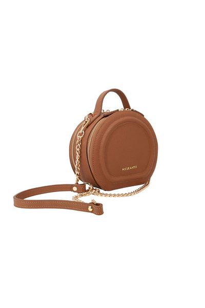 Meskanto Mira Genuine Leather Chain Round Bag