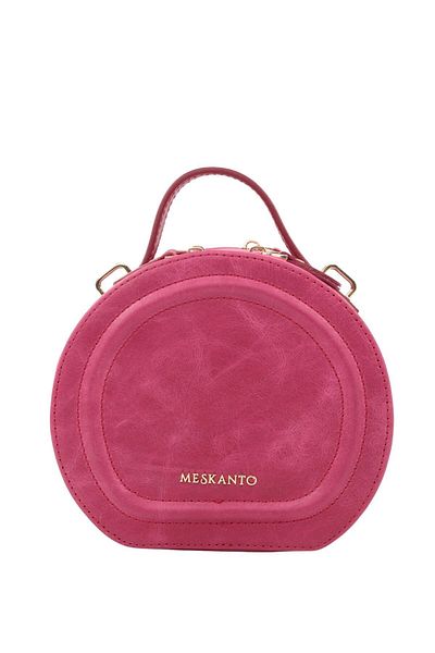 Meskanto Mira Genuine Leather Chain Round Bag