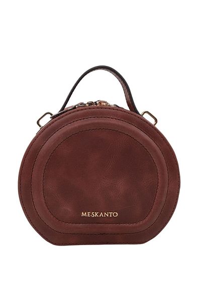 Meskanto Mira Genuine Leather Chain Round Bag