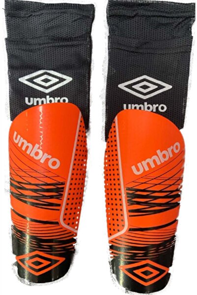 UMBRO Shin Guard Tekmelik Çoraplı 21035U - Turuncu-Siyah - M