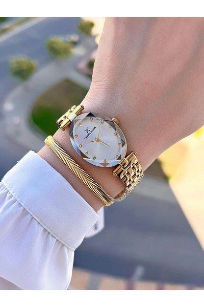 Daniel Klein Vintage Retro Oval Case Steel Cord 2 Years Warranty 30 Mt Water Resistant Women Wristwatch Bracelet