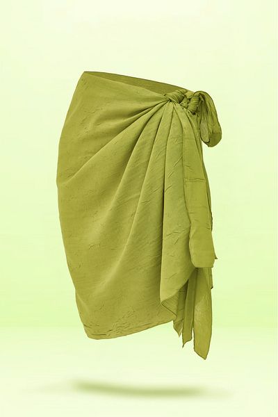 cott land Παρέο Πράσινο Δεμένο 80x140cm