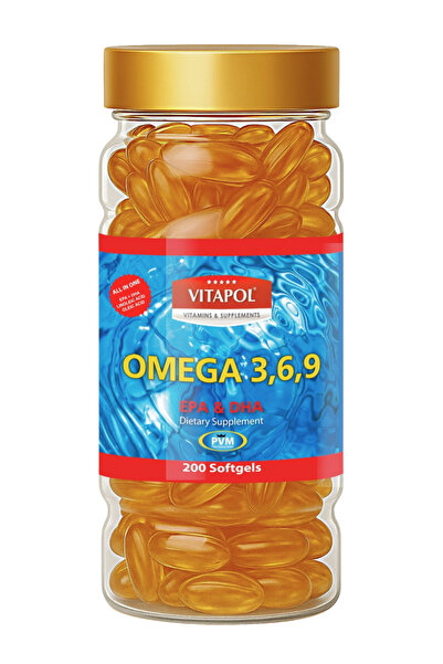 Vitapol Omega 3 6 9 Balık Yağı 200 Softgel Fish Oil 3,6,9