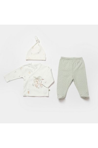 Bibaby Biorganic Koala Jungle 3-Piece Newborn 100% Organic Cotton Baby Set
