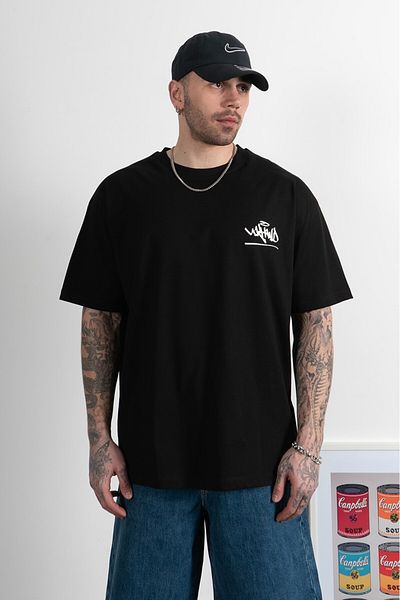 UKHWD SUPPLY Ukhwd Heritage Oversize Black Men's T-Shirt Uk1245Syby