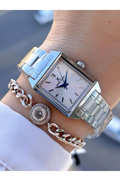Daniel Klein 3 Atm Water Resistant Retro Vintage Women's Wristwatch and Bracelet Set - Steel Cord DK 137751