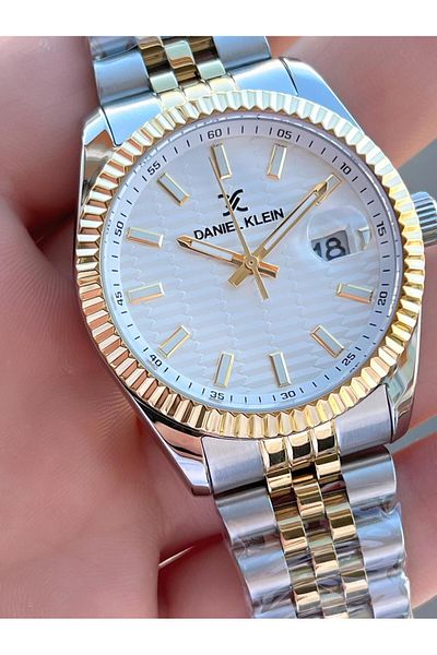 Daniel Klein Men's Wrist Watch - Steel Band, Dial with Calendar, for Engagement and Groom Edk.3.10010.6