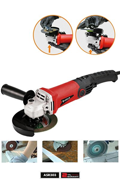 ASSUR 1200w Avuç Taşlama Makinesi 125 mm 6 Kademeli Uzun Kuyruk