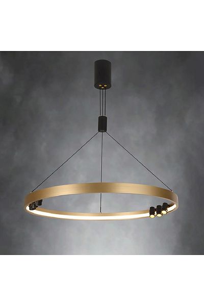 Ucandle Modern 80cm Round Gold LED Pendant Chandelier