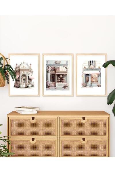 Vetro Design Patisserie - Kitchen - Balcony Framed Painting Set