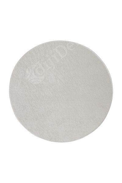 Dijidekor Janjanli Round Carpet Light Cream Bathroom Rug Erasable 120X120