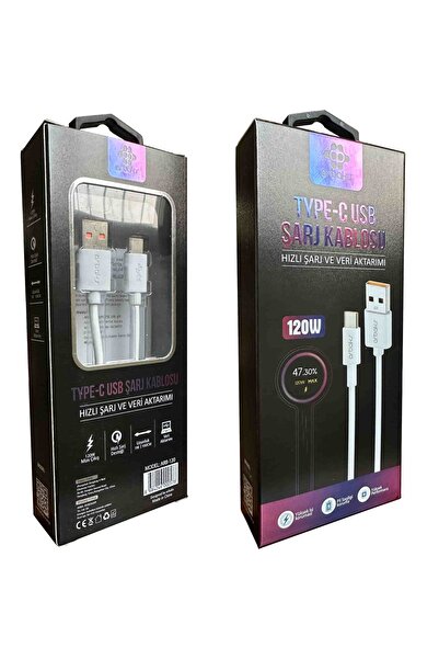 Genel Markalar Max 120W Mi Turbo Kablo Saniye Göstergeli 6A TYPE-C Arbaks Arb...